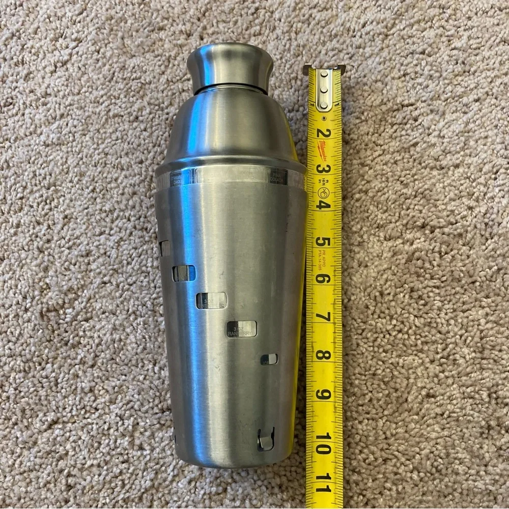 OGGI Stainless steel cocktail shaker with recipes On The Side, Perfect for home